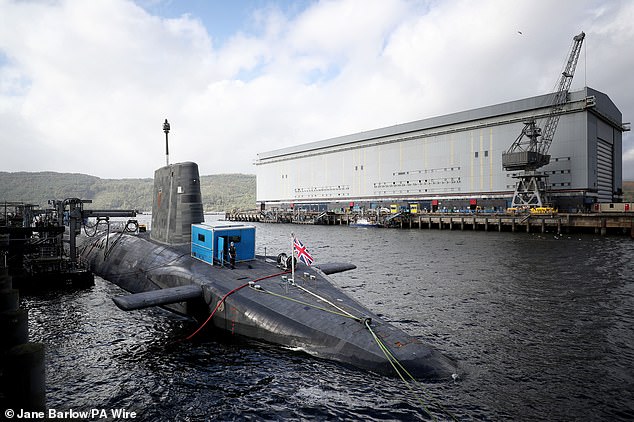 Coulport armaments depot holds the Royal Navy's supply of nuclear warheads for its fleet of Trident submarines, above, which are based HMNB Clyde at Faslane, near Helensburgh