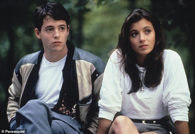Mia Sara, 58, has come a long way since her star-making turn in Ferris Bueller's Day Off (1986). After her early successes, the actress' career seemed to flounder in the 1990s and 2000s; pictured with Matthew Broderick