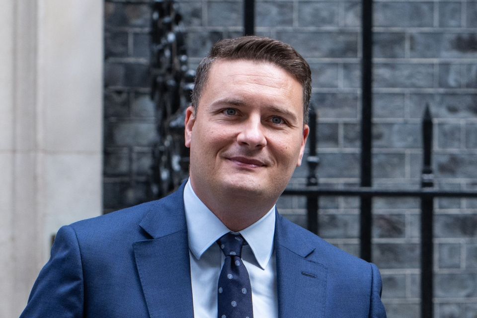 Wes Streeting leaving 10 Downing Street.