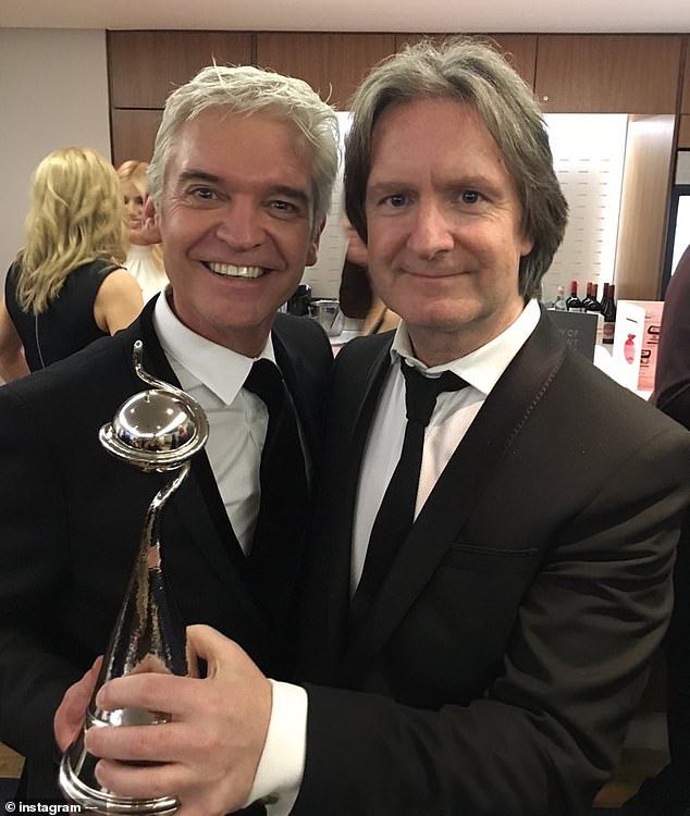 Former This Morning editor Martin Frizell (right) has claimed that the Phillip Schofield scandal was a welcome break from home as wife Fiona Phillips Alzheimer's progressed