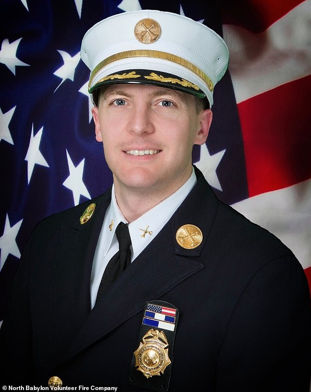 North Babylon Fire Chief Peter Alt (pictured) was caught on camera hurling obscenities at the young girl