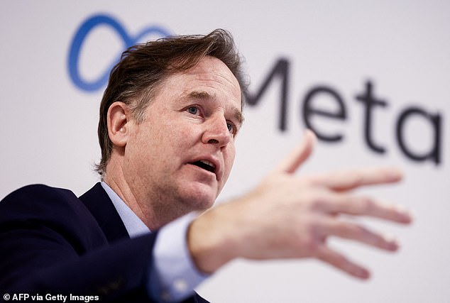 Nick Clegg during his tenure as Metas global affairs president in 2022