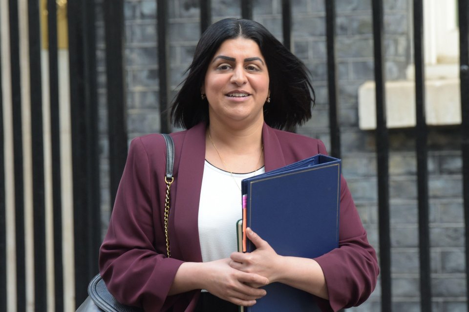 Shabana Mahmood, Justice Secretary, leaving Downing Street.