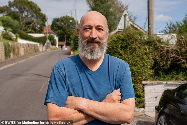 2024: Richard Hill, 47, told the Daily Mail the encampment, which was later shut down, put him at his 'wit's end