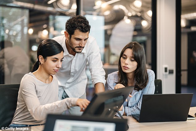Many young workers aged between 16 and 24 are desperately looking to get back into the office after years of working from home, according to new research (Stock Image)
