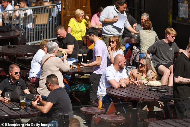 One-in-10 Britons have admitted to working from pub gardens on a summer Friday to escape their desks and lap up the sunshine (file image)