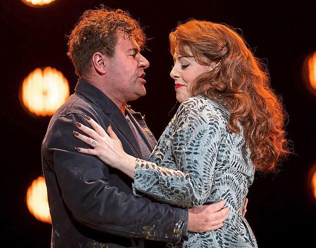 But now comes a trigger warning with a difference: for the venue is now alerting its audiences to – horror of horrors – the curtain-up bell. Pictured:  Mykhailo Malafii as Cavaradossi and Giselle Allen as Tosca in Puccini’s Turandot from the Ppera North production