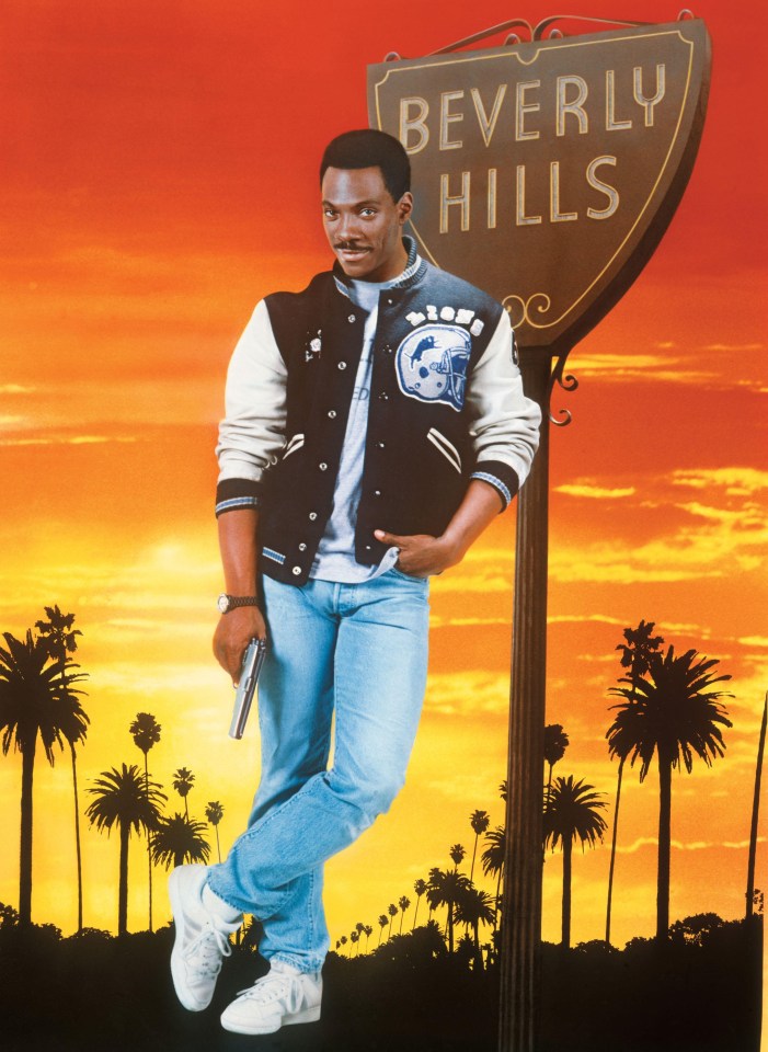 Eddie Murphy as Axel Foley in Beverly Hills Cop.