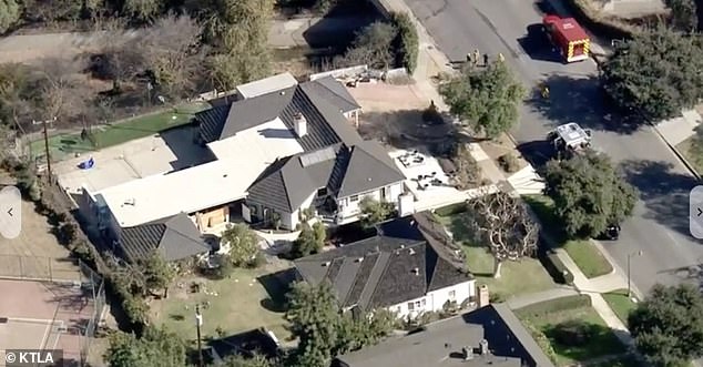 Gaw-Lai, 56, was found in the torched den of the family's $2.3 million San Marino home (pictured)
