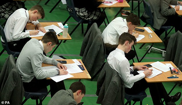 GCSE resits for English and Maths could be scrapped after the pass rate fell to lowest level in a decade. The current model requires students who fail these two core subjects at GCSE level to resit them repeatedly until they achieve a least a grade 4, up to the age of 18 (file image)