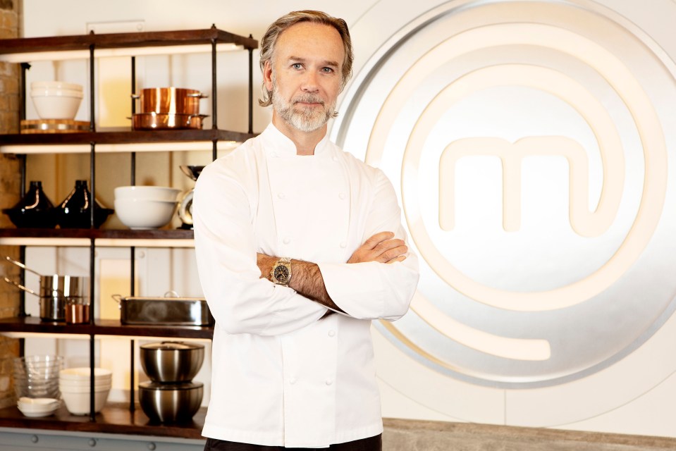 Marcus Wareing, Masterchef judge, in a chef's jacket.