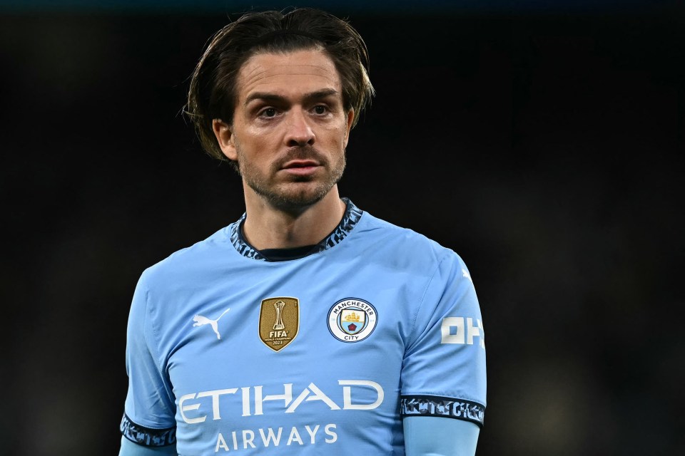 Jack Grealish in a Manchester City jersey.