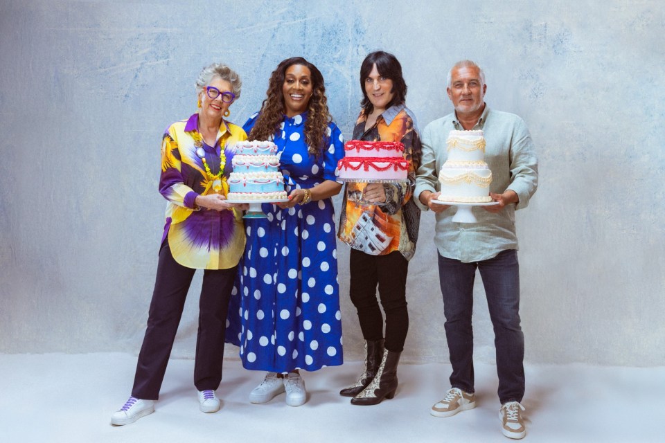 Alison Hammond, Noel Fielding, Prue Leith and Paul Hollywood