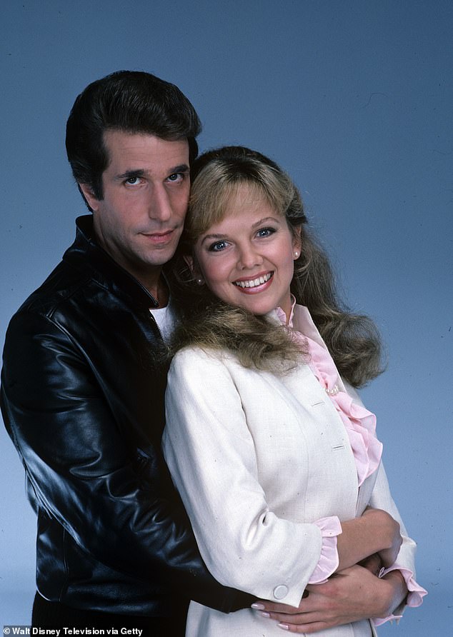 Purl is seen with Henry Winkler on Happy Days in 1982