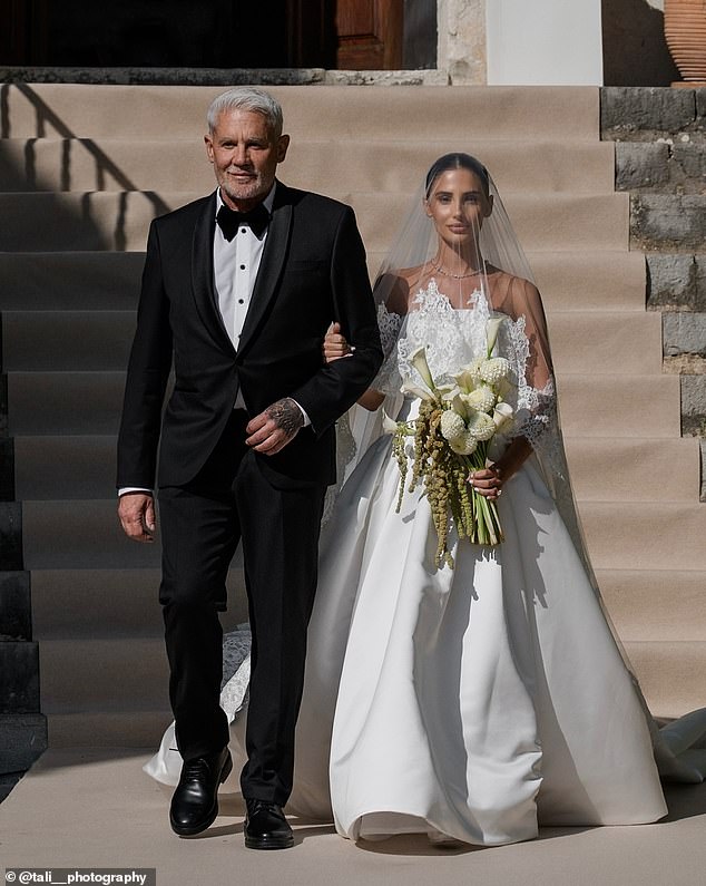 Wayne Lineker's daughter Tia's new wedding snaps hinted that tensions may have thawed between warring brothers Wayne and Gary - as the former Match of the Day host attended the nuptials