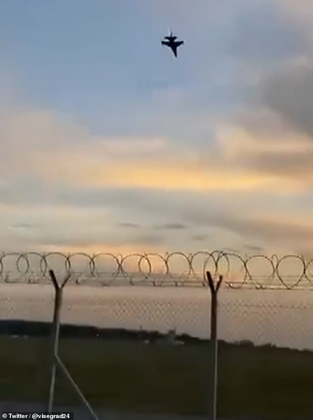 Terrifying footage captured the plane twisting and turning before spiraling into the ground during an airshow rehearsal in Radom, central Poland, yesterday