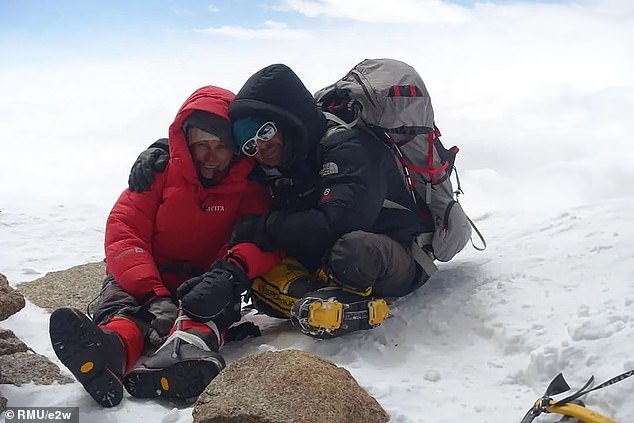 A haunting final photograph shows the 47-year-old mother-of-one bravely smiling for the camera, her shattered leg stabilised with a spare tent pole