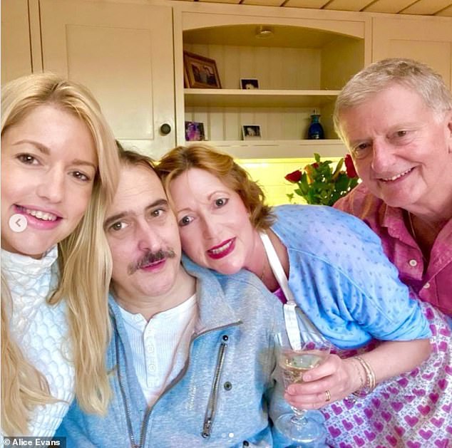 In 2022, the actress shared a series of snaps of her 'favourite people', where she revealed Tony had endured 'so much physical trauma'. (pictued sister-in-law Rachel, Tony, mum Jane, and their dad John)