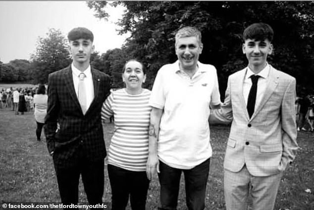 Domingos Serrano, 55, and his wife Maria Serrano 51, alongside their twin sons Domingos and Afonso, both aged 20 (all pictured), tragically died after their hire car collided with another vehicle along the IP2 main road near Castro Verde in Portugal at around 1.40am on Saturday