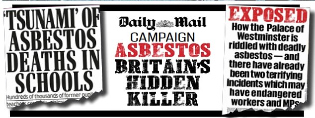 The Daily Mail’s Asbestos: Britain’s Hidden Killer campaign has highlighted that, in the UK, more than 5,000 people a year die from diseases related to these toxic fibres, making it our biggest workplace killer