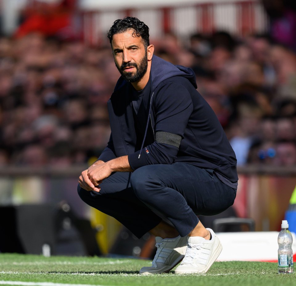 Manchester United manager Ruben Amorim at Old Trafford.