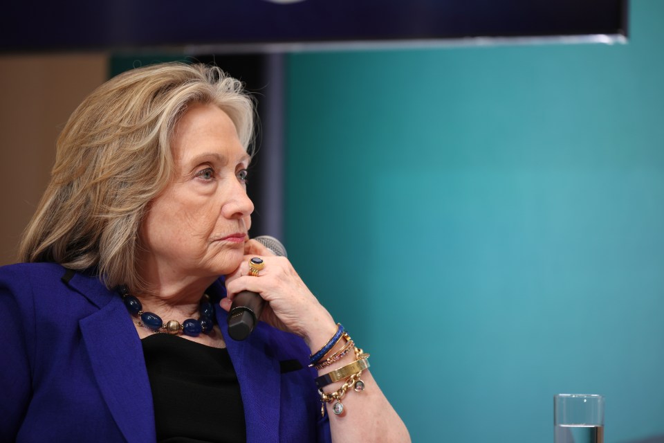Hillary Rodham Clinton speaking at the Vital Voices Global Festival.