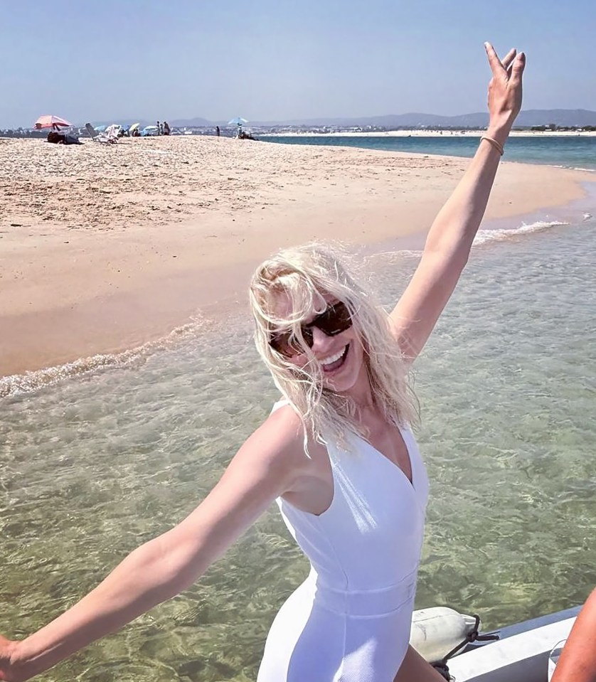 Holly Willoughby on holiday in Portugal.