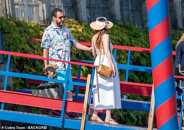 Adam Sandler was seen at the Lake Como house