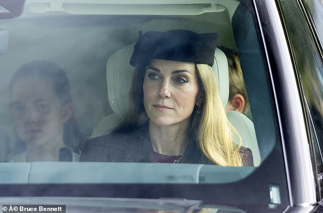 The Princess of Wales debuted a lighter hair colour as she attended the Sunday service at Crathie Kirk in Balmoral yesterday