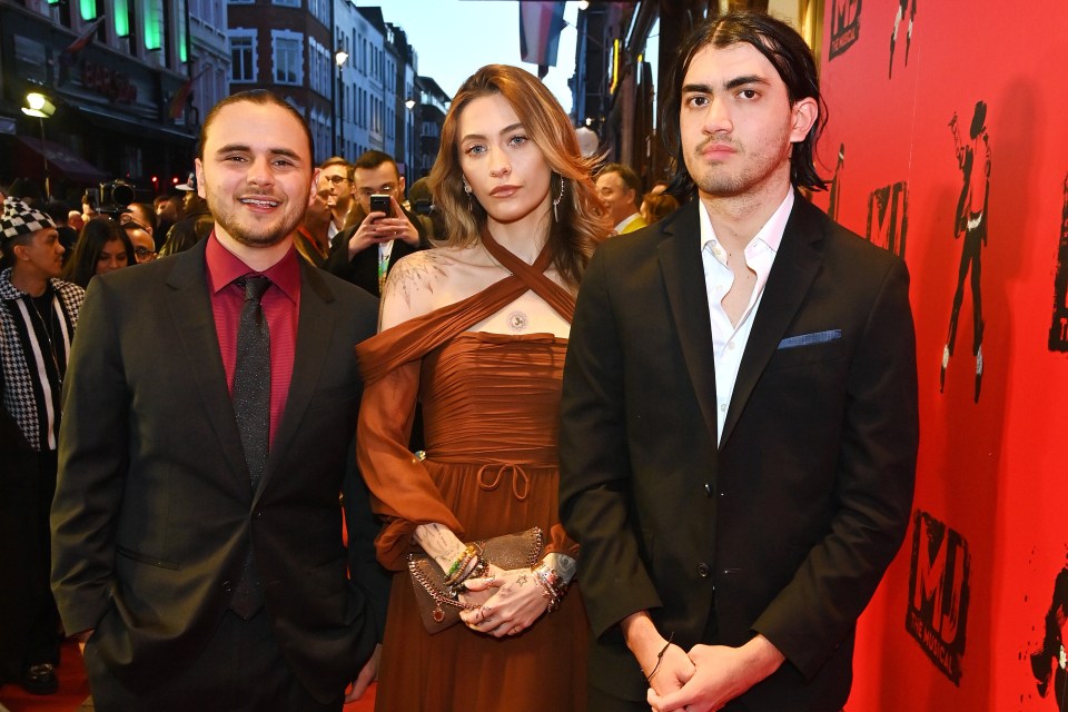 Prince Jackson, Paris Jackson, and Bigi Jackson at the press night of MJ: The Musical.