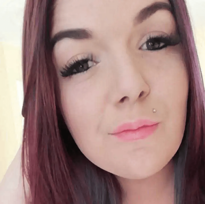 Close-up of a woman's face.