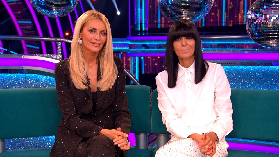 Tess Daly and Claudia Winkleman on Strictly Come Dancing.