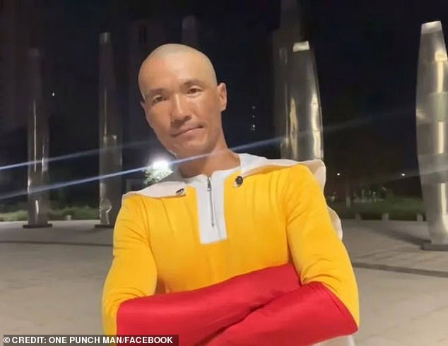 Li Shuangyong, 36, from China, has transformed his body after undertaking a grueling workout challenge inspired by a Japanese anime series