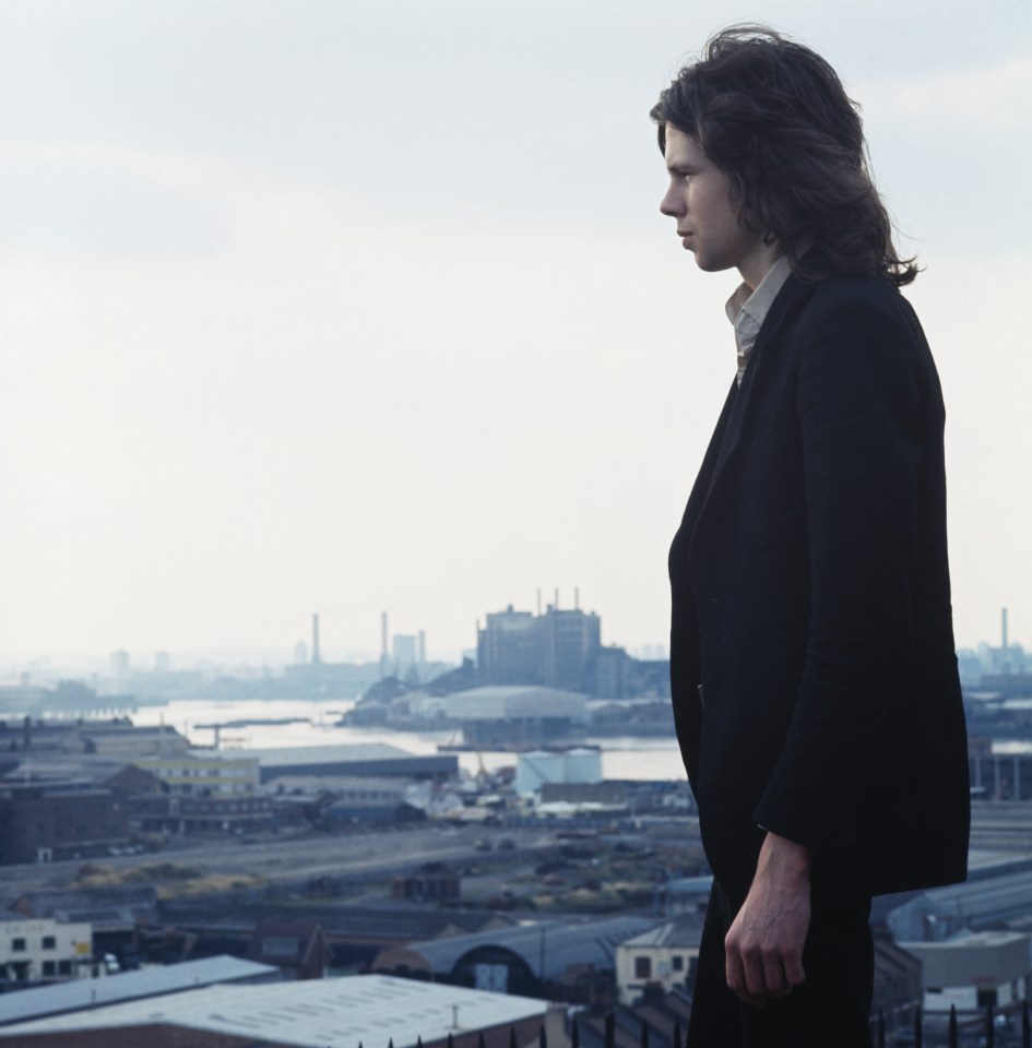 Photo of Nick Drake in London.