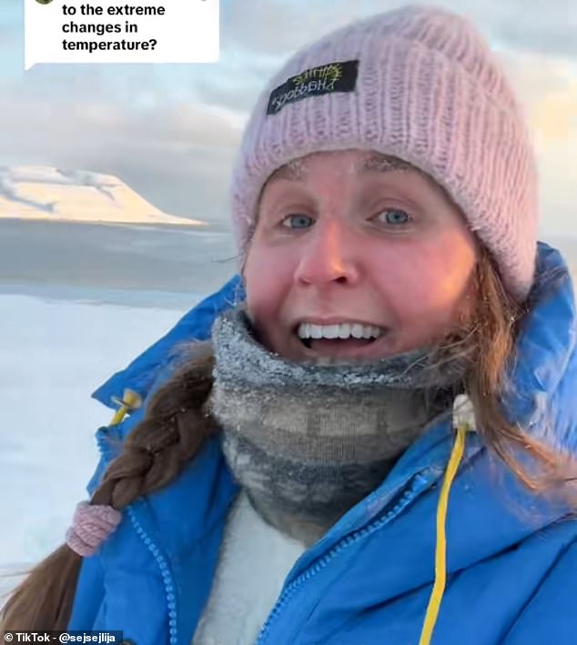 Cecilia Blomdahl, @sejsejlija, shares her Arctic lifestyle on Svalbard to her 2.9million TikTok followers