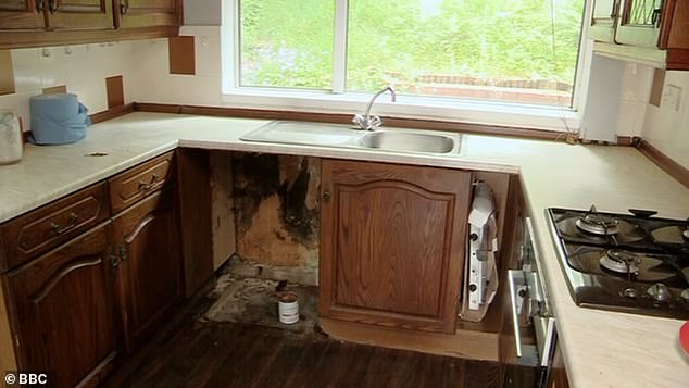 The kitchen pictured before the transformation
