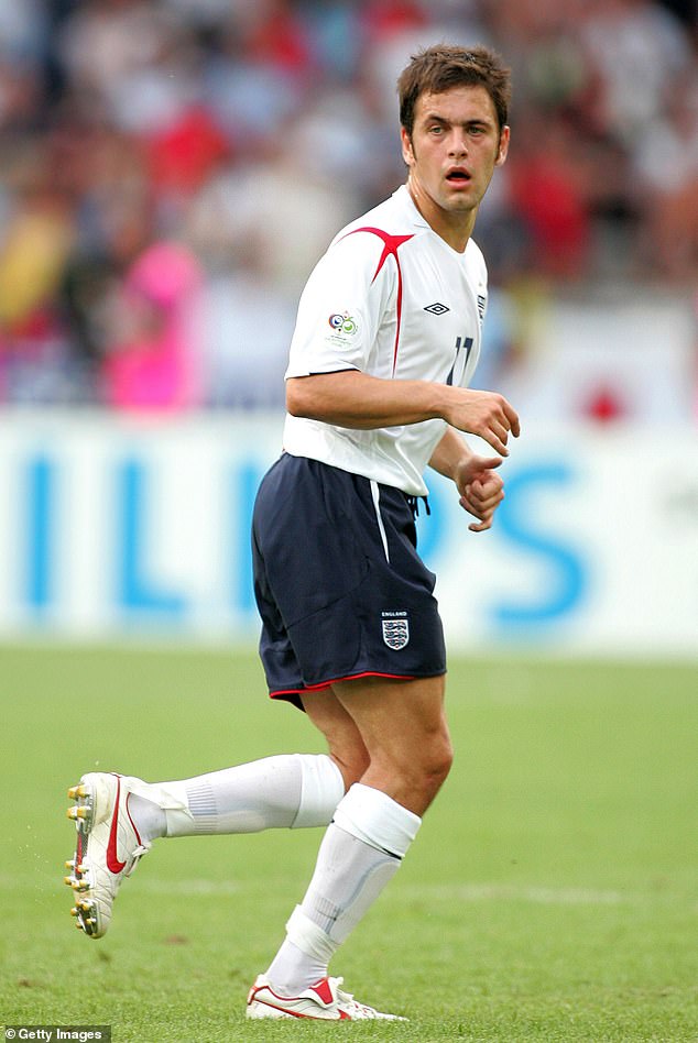 Joe Cole, pictured playing for England at the 2006 World Cup in Germany, ended up in Page 3 girl Keeley Hazell's bed in the run up to the tournament