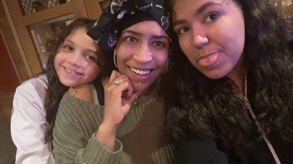 Keshia Liburd with her two daughters.