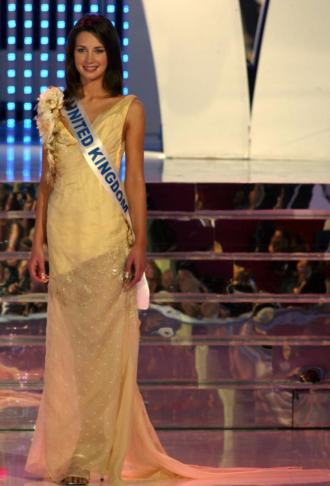 Miss United Kingdom Samantha Vaughan at the Miss Europe 2003 competition.