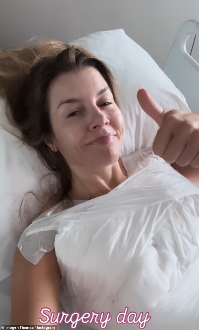 Imogen Thomas has revealed she's had her breasts implants removed and had an uplift this week in her third boob job after asking fans to decide in an online poll