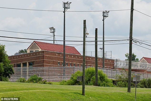 Maxwell was in Tallahassee Federal prison (pictured) before being transferred to a low security prison in Texas on Thursday
