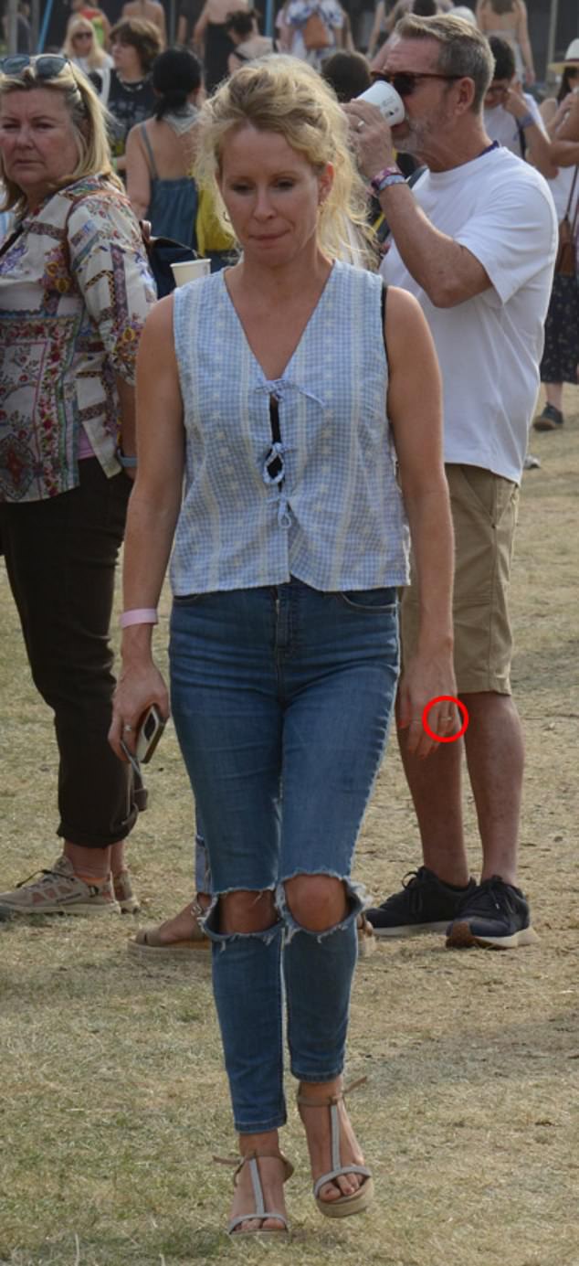 Comedian Lucy Beaumont has been spotted wearing a dazzling ring on her engagement finger sparking speculation that she may have moved on since her split from Jon Richardson