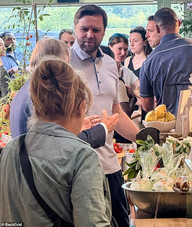 JD Vance seen yesterday visiting Daylesford Organic farm shop