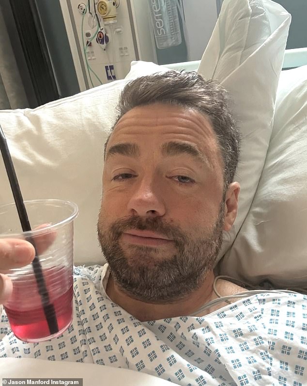 The comedian, 44, was due to take to stage for his A Manford All Seasons tour in Hertfordshire on Thursday before it was announced he was 'too unwell', with it later being revealed he had appendicitis