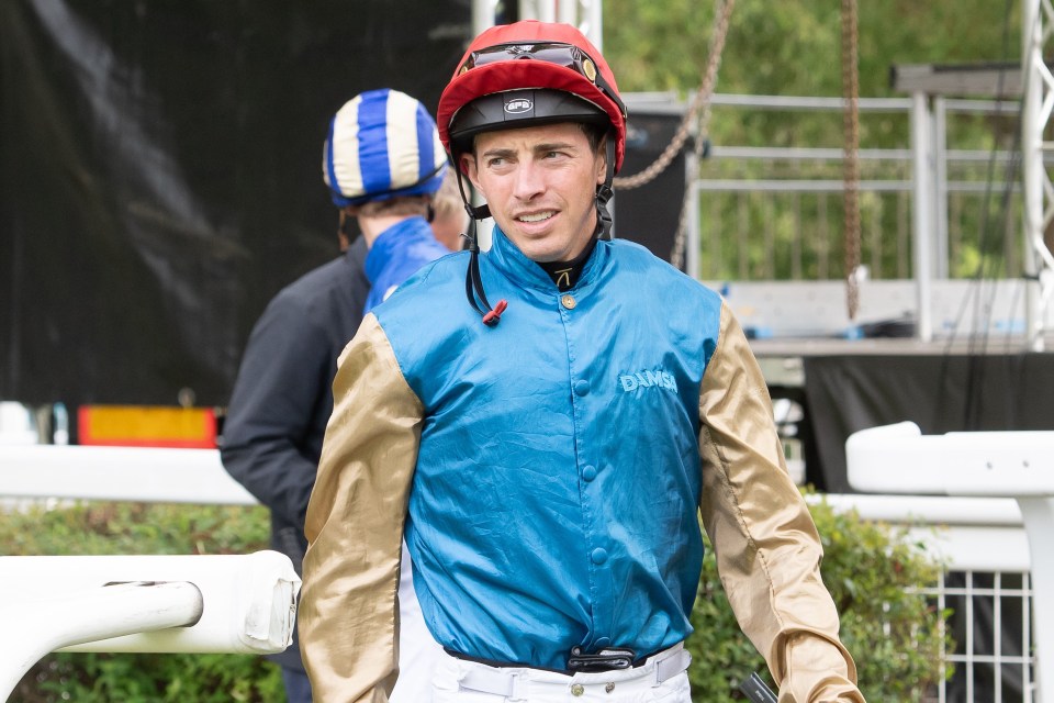Jockey James Doyle in the parade ring.