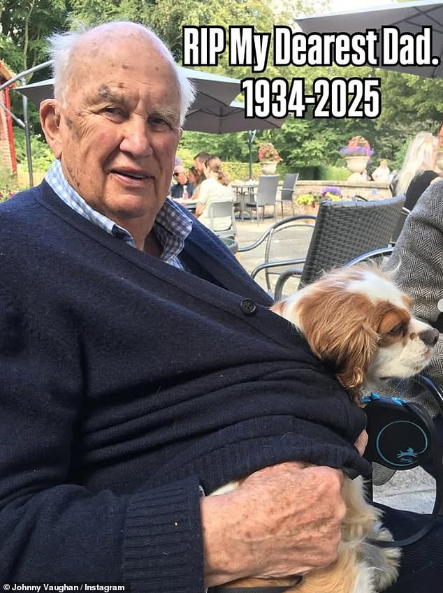 TV and radio presenter Johnny Vaughan has confirmed the death of his father Randal in a new Instagram post