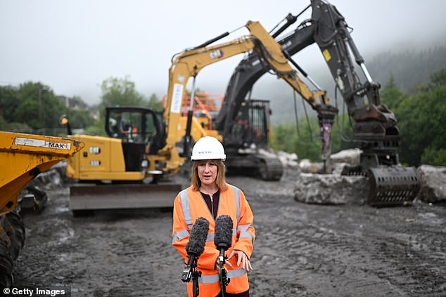 Chancellor Rachel Reeves speaks to media as she visits the coal tip in Wales last week