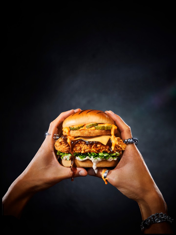 KFC Dirty Louisiana burger.