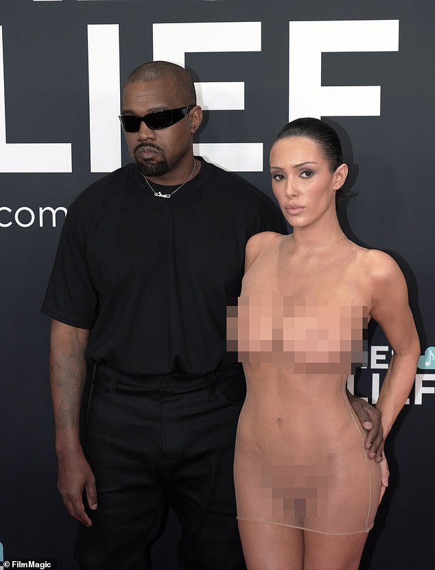 Kanye West 's wife Bianca Censori has been making waves with her shocking, risque style since marrying the controversial rapper in December 2022 - pictured February 2025