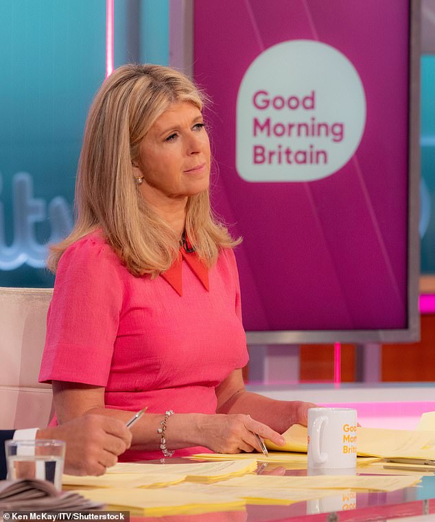 Kate Garraway has been hit by yet another financial blow, as her media company has been revealed to be almost £300,000 in the red, compounding her debt struggles following husband Derek Draper's death (pictured last month)